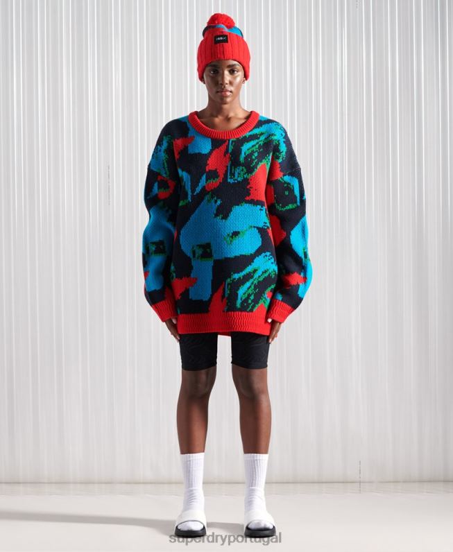 jumper de camuflagem de futebol sdx edição limitada homens multi roupas Superdry 2208H5350