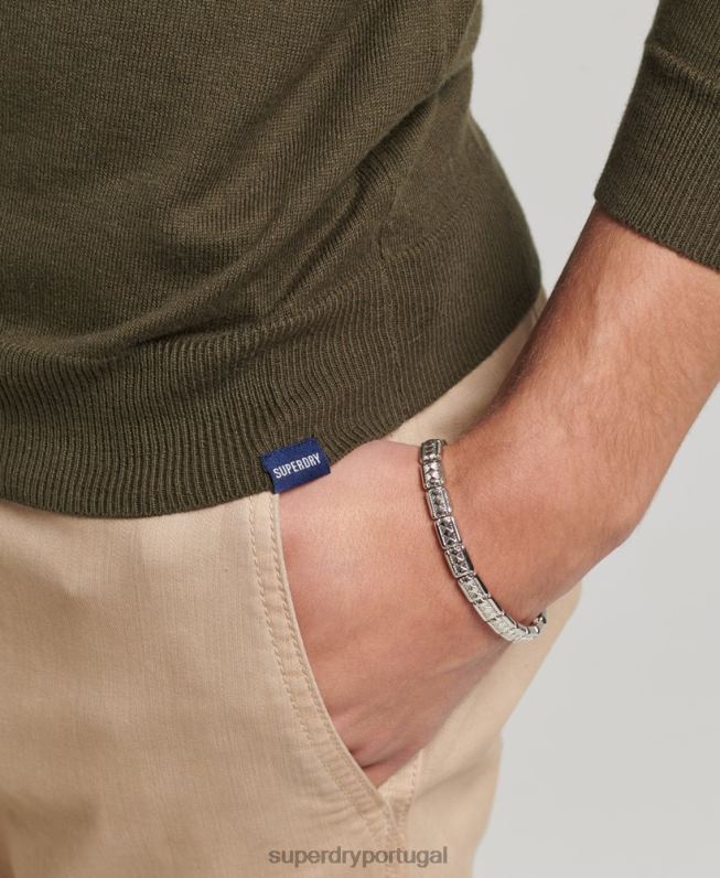 jumper de caxemira de algodão orgânico homens verde roupas Superdry 2208H1307