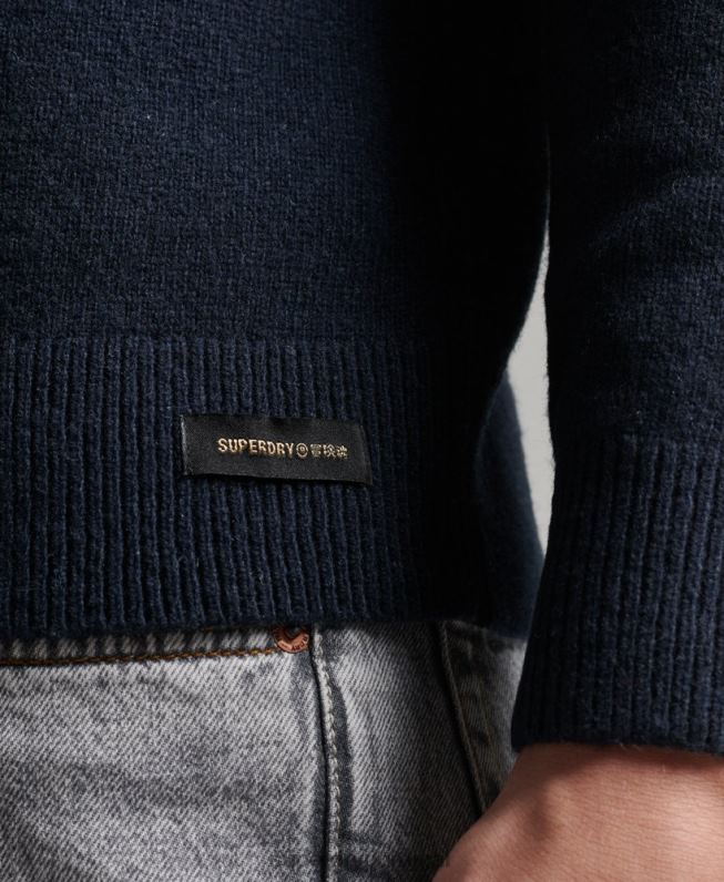 jumper de lã de cordeiro homens marinha roupas Superdry 2208H5279