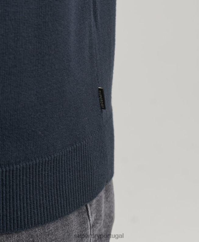 jumper de malha de algodão homens marinha roupas Superdry 2208H5322