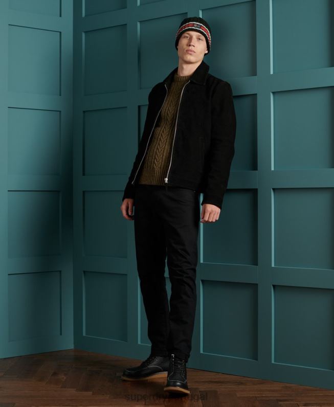 jumper de tripulação de cabo jacob homens verde roupas Superdry 2208H1363