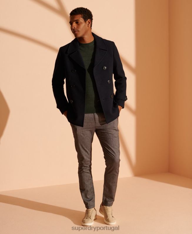 jumper de tripulação de etiqueta laranja homens verde roupas Superdry 2208H5340