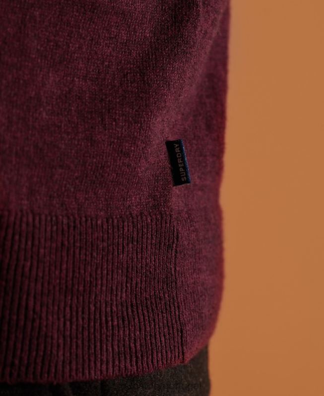 jumper de tripulação de etiqueta laranja homens vermelho roupas Superdry 2208H1351