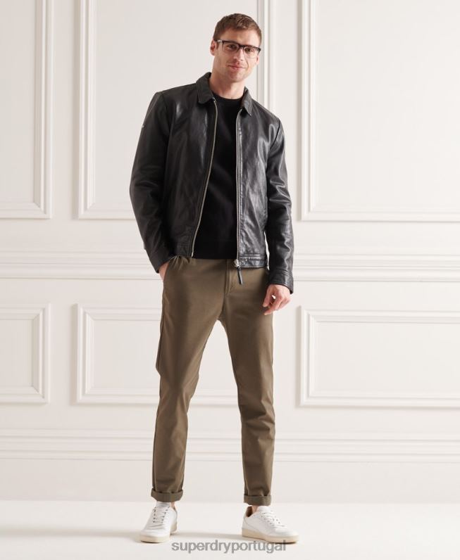 jumper de tripulação essencial de estúdios homens preto roupas Superdry 2208H5290