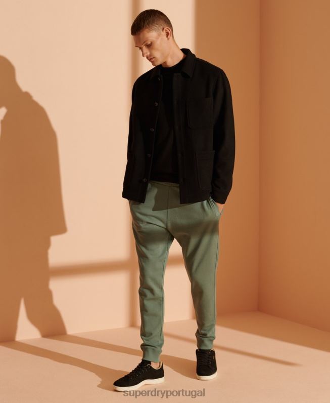 jumper de tripulação leve merino homens preto roupas Superdry 2208H1338