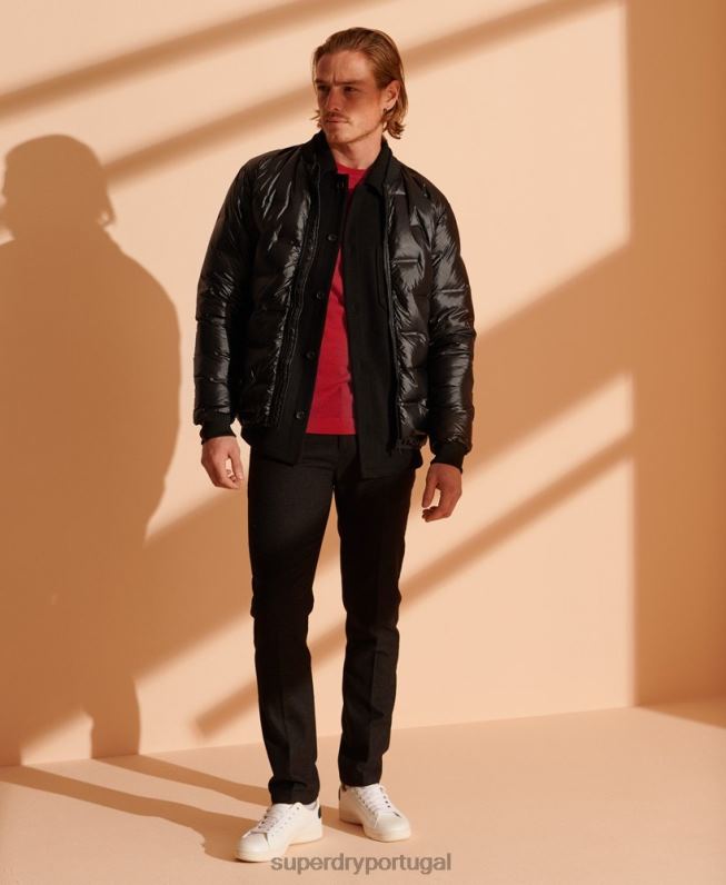 jumper de tripulação leve merino homens vermelho roupas Superdry 2208H1341