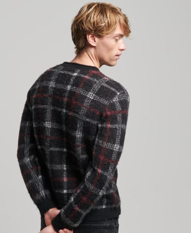 jumper de tripulação padrão homens preto roupas Superdry 2208H1279