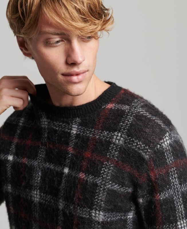 jumper de tripulação padrão homens preto roupas Superdry 2208H1279