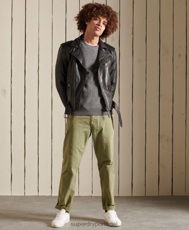 jumper leve de lã de cordeiro homens cinza claro roupas Superdry 2208H5315