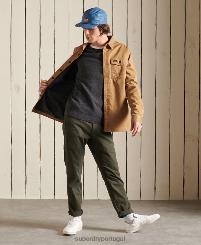 jumper leve de lã de cordeiro homens cinza escuro roupas Superdry 2208H5314