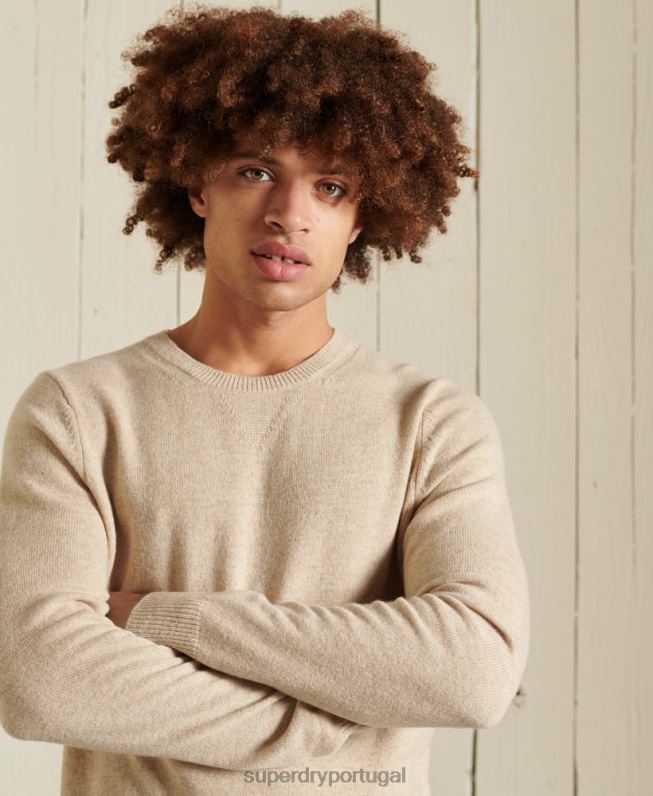 jumper leve de lã de cordeiro homens prata roupas Superdry 2208H1310