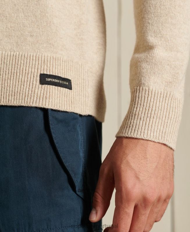 jumper leve de lã de cordeiro homens prata roupas Superdry 2208H1310