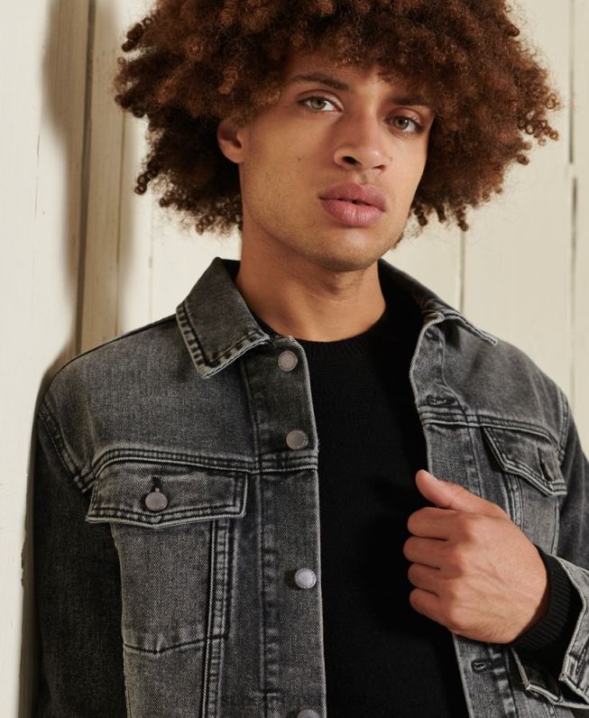 jumper leve de lã de cordeiro homens preto roupas Superdry 2208H5318