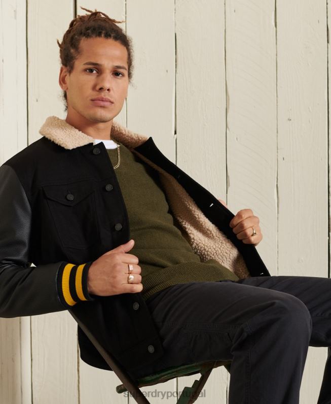 jumper leve de lã de cordeiro homens verde roupas Superdry 2208H5287