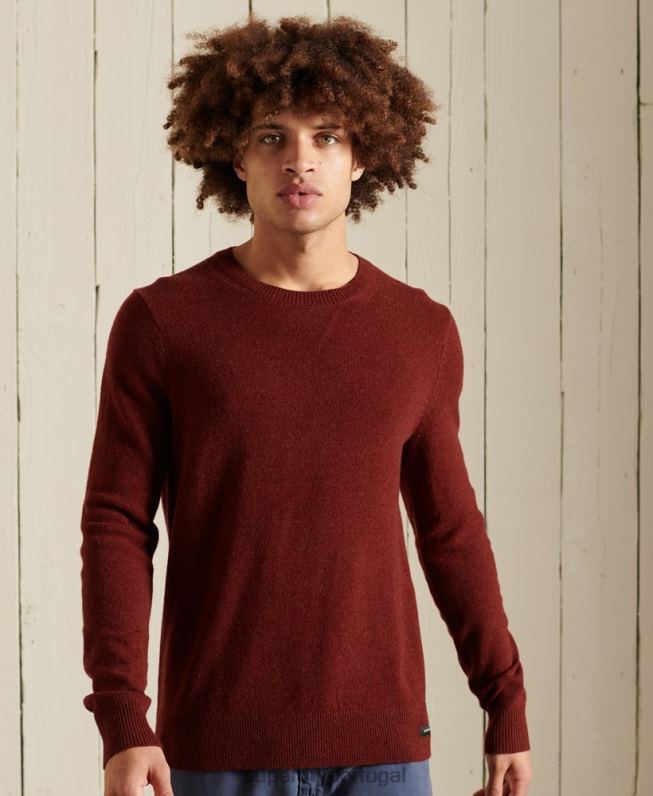 jumper leve de lã de cordeiro homens vermelho roupas Superdry 2208H5282