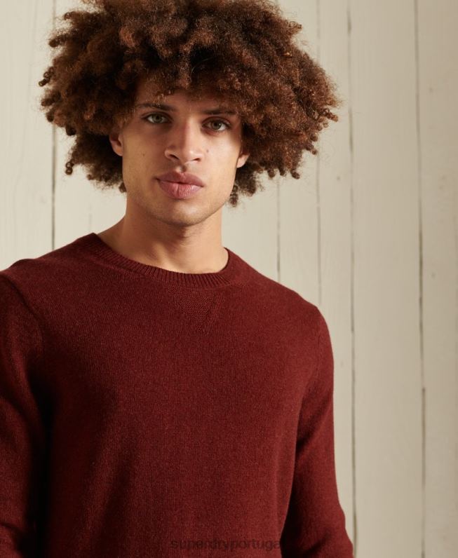 jumper leve de lã de cordeiro homens vermelho roupas Superdry 2208H5282