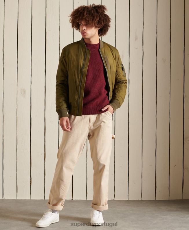 jumper texturizado twist crew homens vermelho roupas Superdry 2208H5343