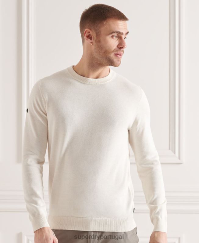 macacão em tricô coolmax homens creme roupas Superdry 2208H5353