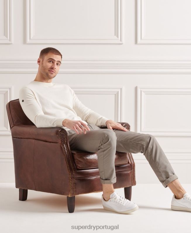 macacão em tricô coolmax homens creme roupas Superdry 2208H5353