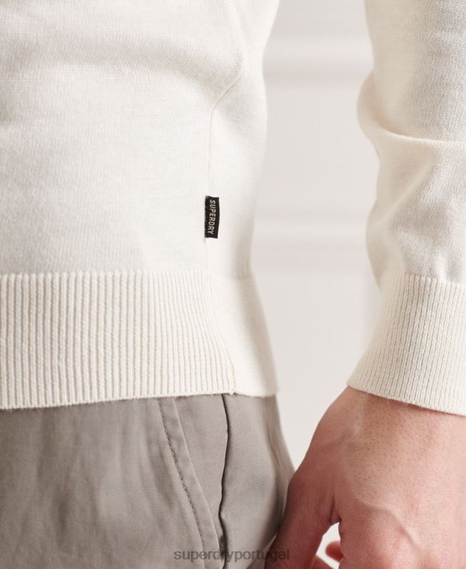 macacão em tricô coolmax homens creme roupas Superdry 2208H5353