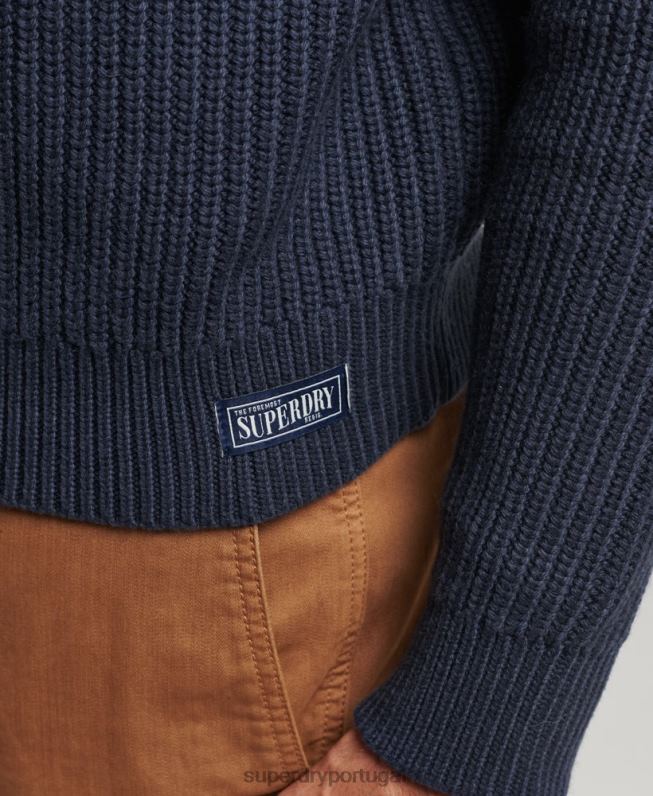 macacão henley homens marinha roupas Superdry 2208H1255