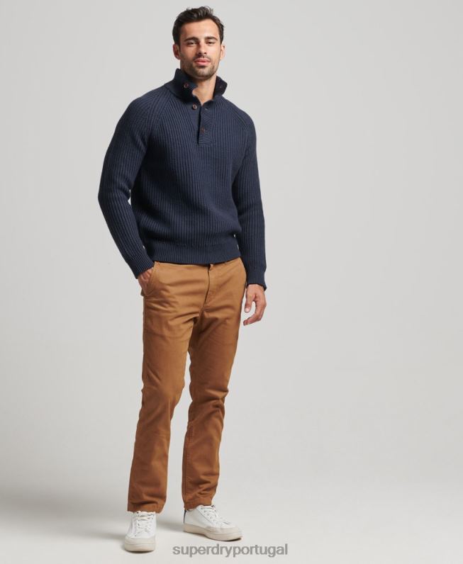 macacão henley homens marinha roupas Superdry 2208H1255