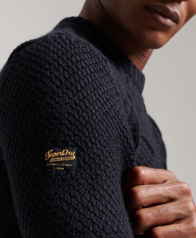 saltador da tripulação jacob homens marinha roupas Superdry 2208H1272