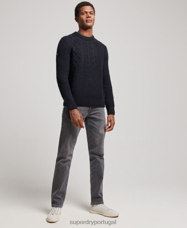 saltador da tripulação jacob homens marinha roupas Superdry 2208H1272