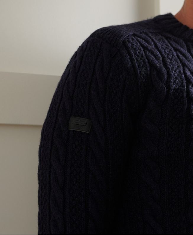 saltador da tripulação jacob homens marinha roupas Superdry 2208H5337