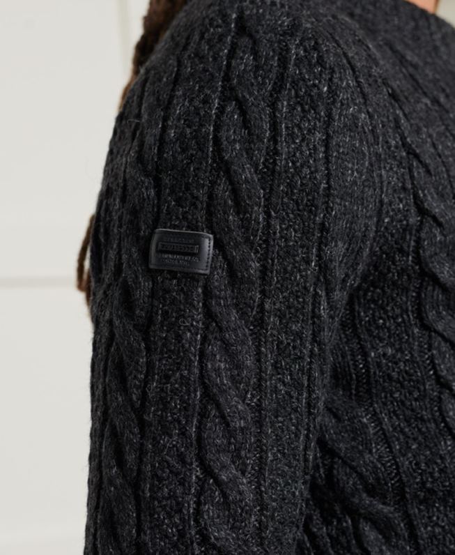 saltador da tripulação jacob homens preto roupas Superdry 2208H5325