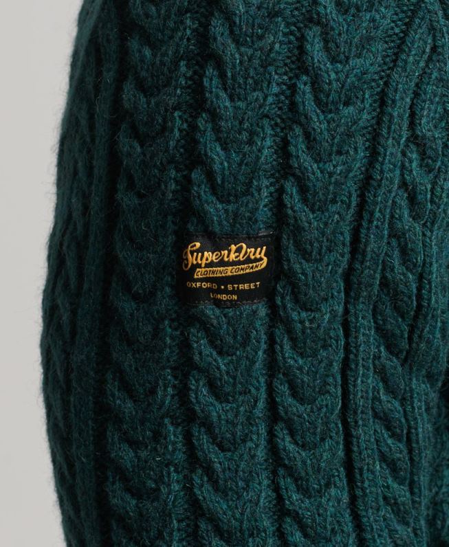 saltador da tripulação jacob homens verde roupas Superdry 2208H1280