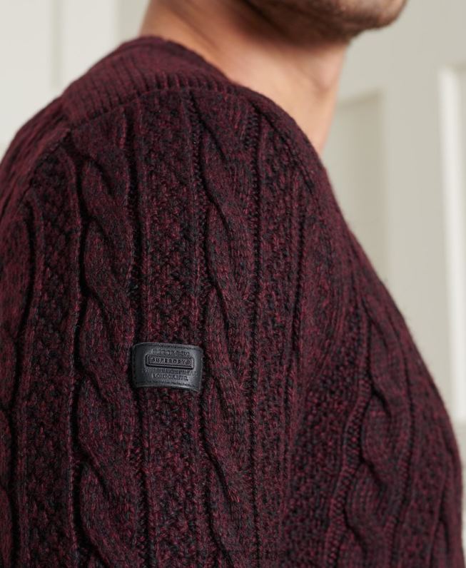 saltador da tripulação jacob homens vermelho roupas Superdry 2208H5347