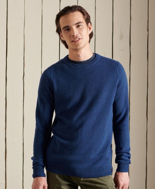 saltador de tripulação harlo homens azul escuro roupas Superdry 2208H5284