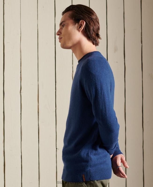 saltador de tripulação harlo homens azul escuro roupas Superdry 2208H5284