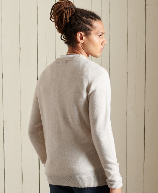 saltador de tripulação harlo homens branco roupas Superdry 2208H5295