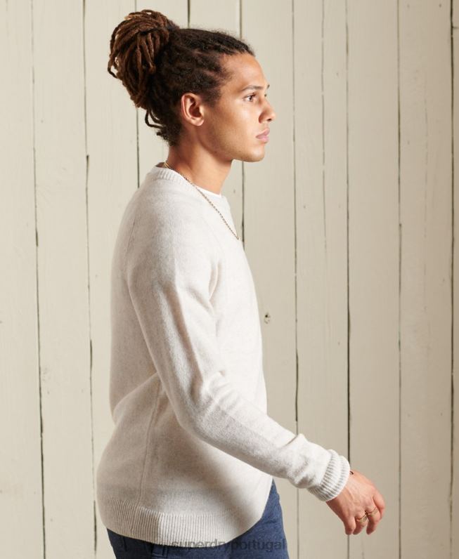 saltador de tripulação harlo homens branco roupas Superdry 2208H5295