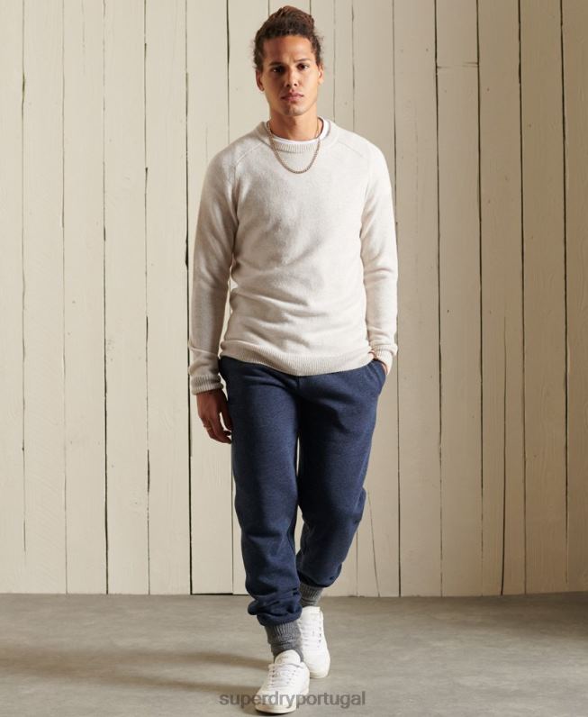 saltador de tripulação harlo homens branco roupas Superdry 2208H5295