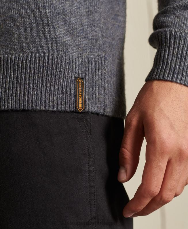 saltador de tripulação harlo homens cinza roupas Superdry 2208H5309