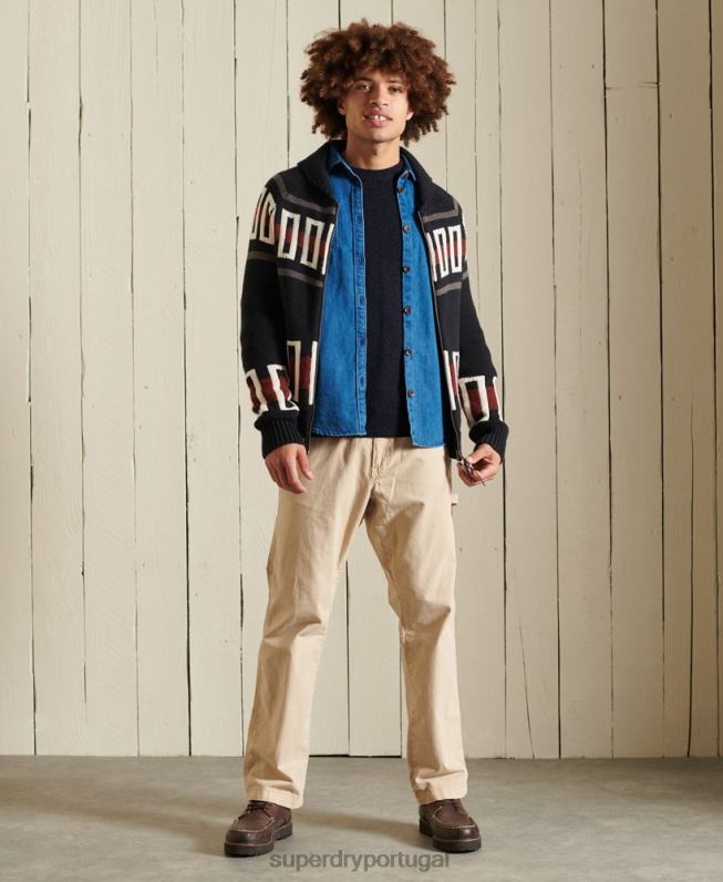 saltador de tripulação harlo homens marinha roupas Superdry 2208H5298