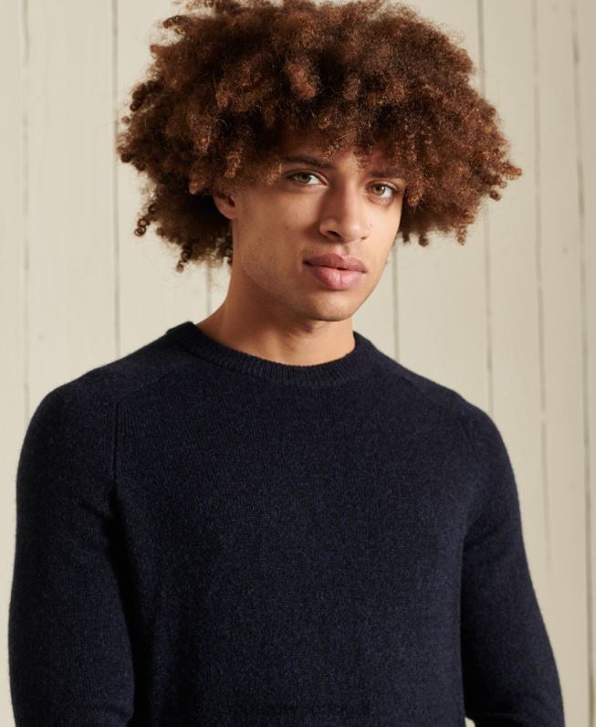 saltador de tripulação harlo homens marinha roupas Superdry 2208H5298