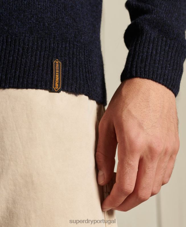 saltador de tripulação harlo homens marinha roupas Superdry 2208H5298