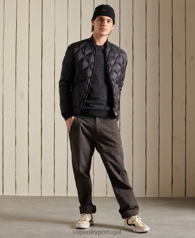 saltador de tripulação harlo homens preto roupas Superdry 2208H5326