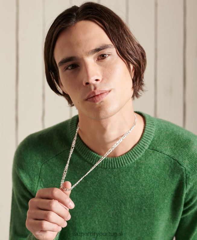 saltador de tripulação harlo homens verde roupas Superdry 2208H5283