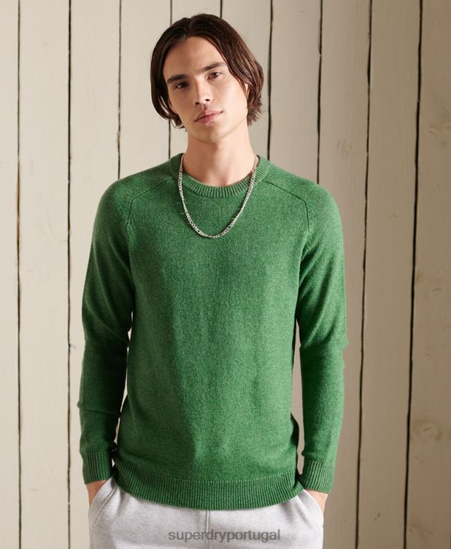 saltador de tripulação harlo homens verde roupas Superdry 2208H5283
