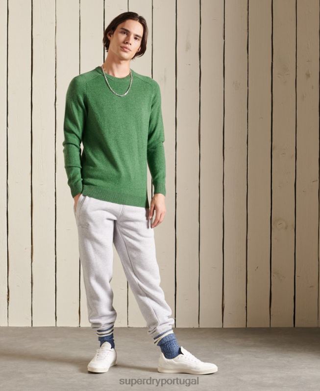 saltador de tripulação harlo homens verde roupas Superdry 2208H5283