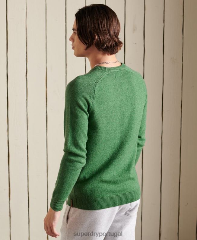 saltador de tripulação harlo homens verde roupas Superdry 2208H5283