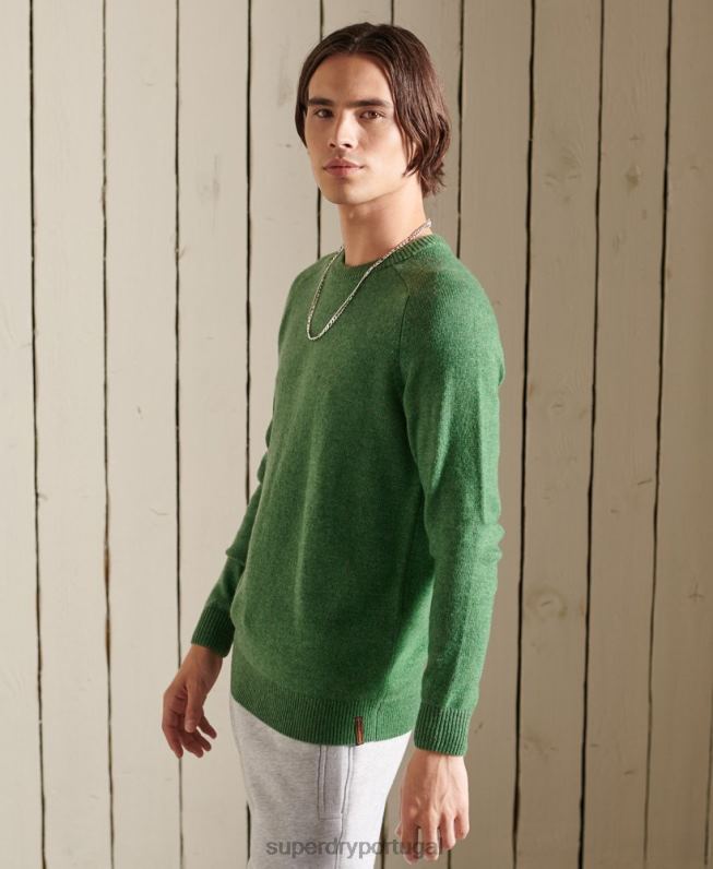 saltador de tripulação harlo homens verde roupas Superdry 2208H5283
