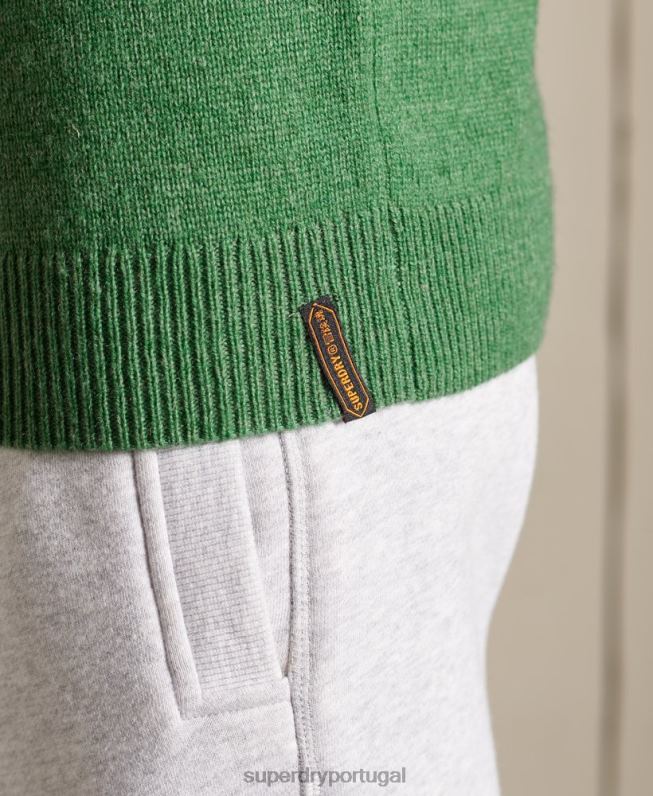 saltador de tripulação harlo homens verde roupas Superdry 2208H5283