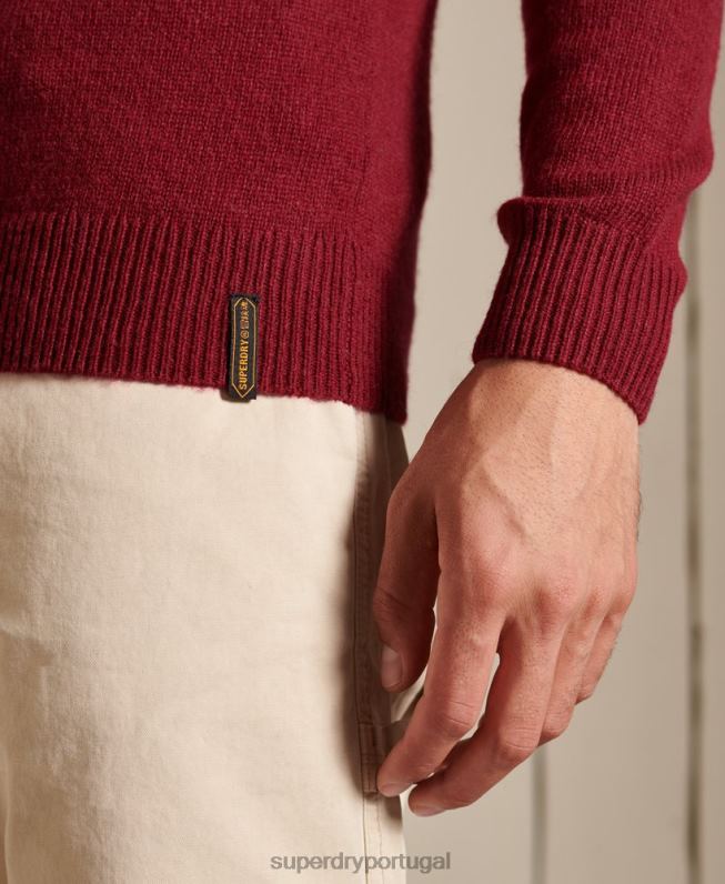 saltador de tripulação harlo homens vermelho roupas Superdry 2208H5302