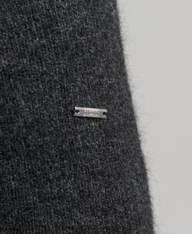 suéter gola alta alpaca homens cinza escuro roupas Superdry 2208H1289